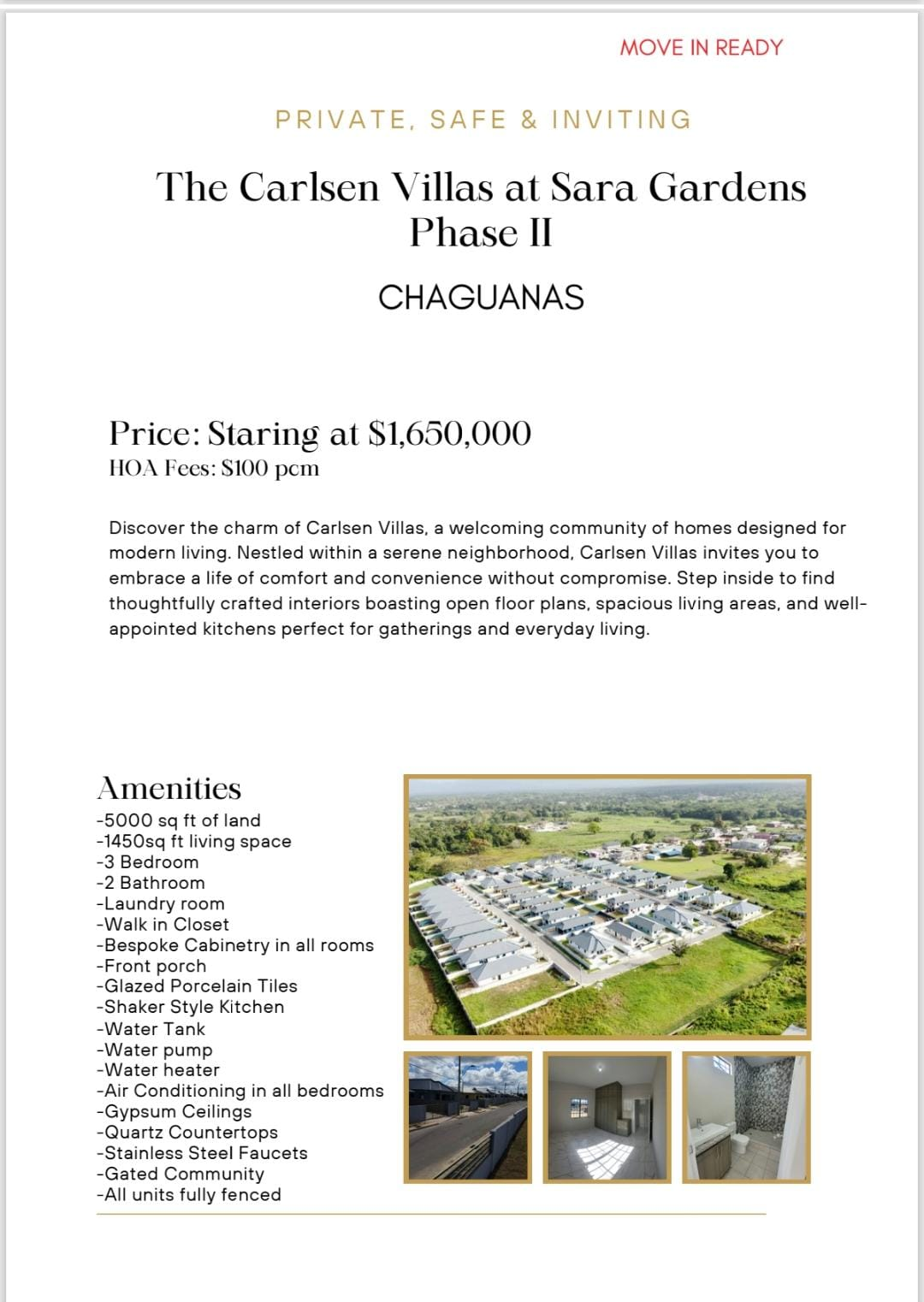 WhatsApp Image 2026-07-29 at 10.14.03 AM 🏡✨ The Carlsen Villas at Sara Gardens Phase II – Chaguanas ✨🏡