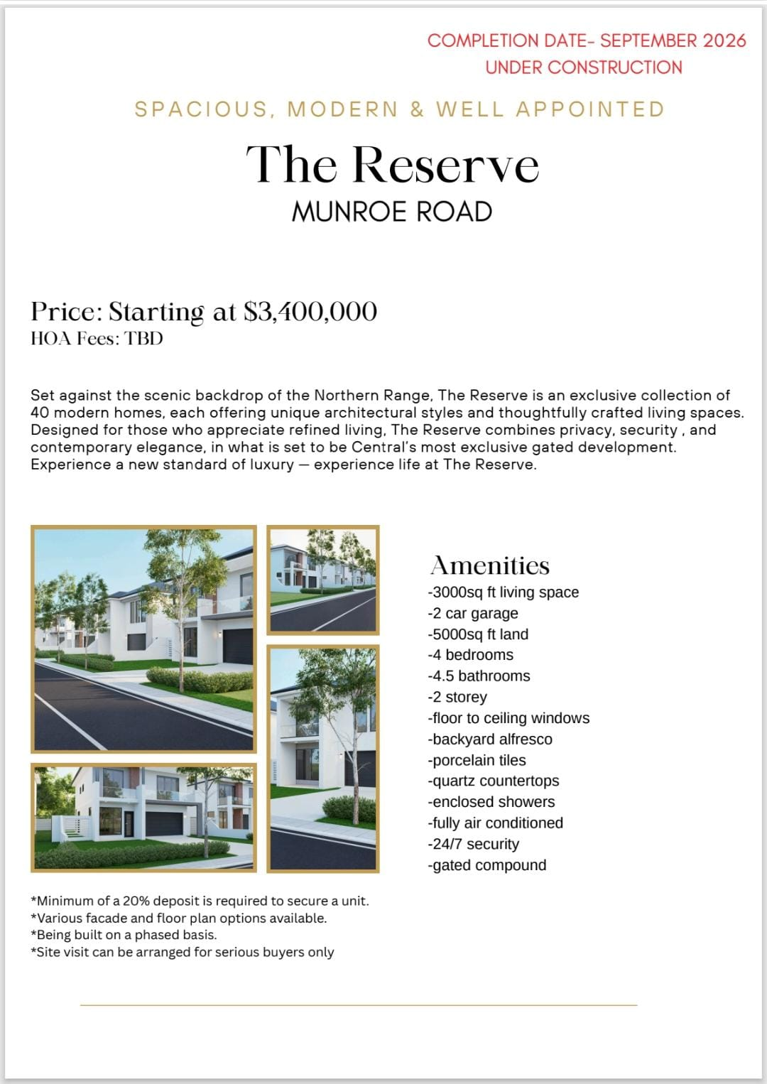 🏡✨ The Reserve – Munroe Road, Cunupia ✨🏡